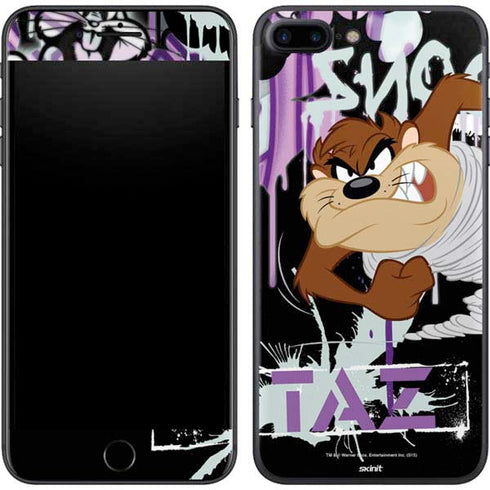 Looney Tunes Splatter Paint Tasmanian Devil iPhone 8 Plus Skin
