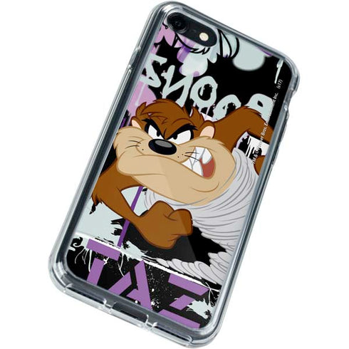 Looney Tunes Splatter Paint Tasmanian Devil iPhone SE (2nd & 3rd Gen) Clear Case