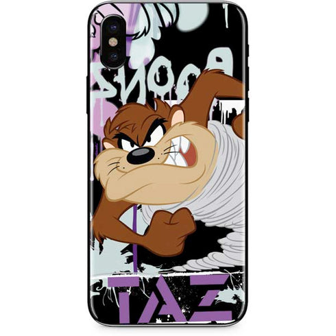 Looney Tunes Splatter Paint Tasmanian Devil iPhone XS Skin