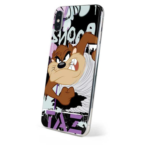 Looney Tunes Splatter Paint Tasmanian Devil iPhone XS Skin