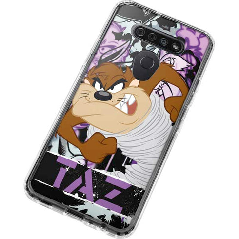 Looney Tunes Splatter Paint Tasmanian Devil LG K51/Q51 Clear Case