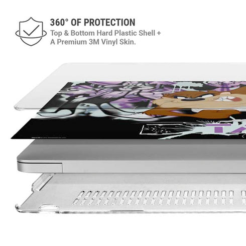 Looney Tunes Splatter Paint Tasmanian Devil MacBook Air 13in M1 (2021) Case plus Skin