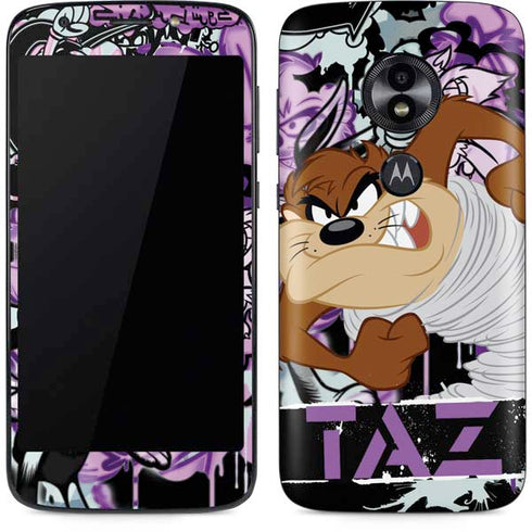 Looney Tunes Splatter Paint Tasmanian Devil Moto E5 Play Skin