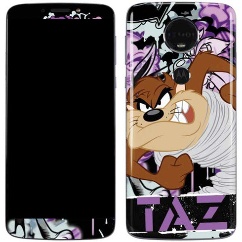 Looney Tunes Splatter Paint Tasmanian Devil Moto E5 Plus Skin