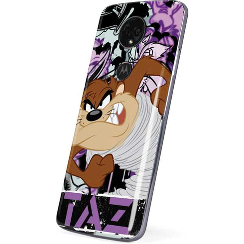 Looney Tunes Splatter Paint Tasmanian Devil Moto E5 Plus Skin