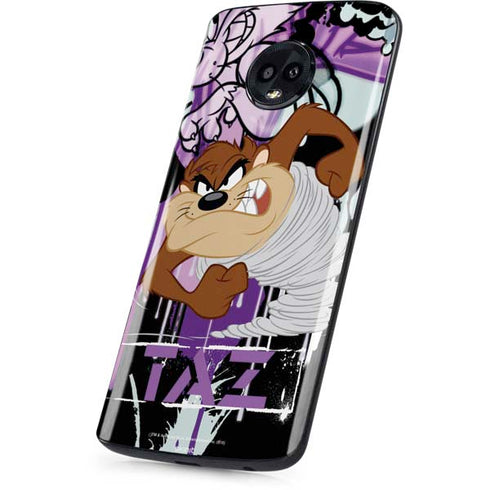 Looney Tunes Splatter Paint Tasmanian Devil Moto G6 Skin