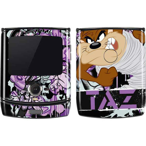 Looney Tunes Splatter Paint Tasmanian Devil Motorola RAZR Skin