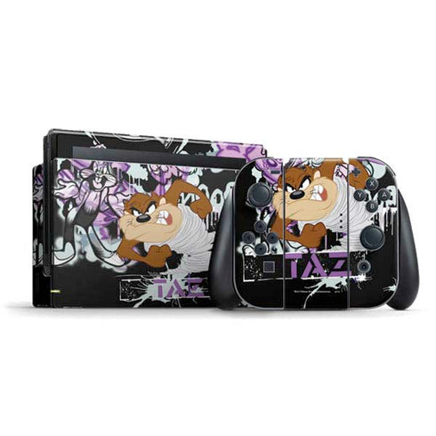 Looney Tunes Splatter Paint Tasmanian Devil Nintendo Switch Bundle Skin