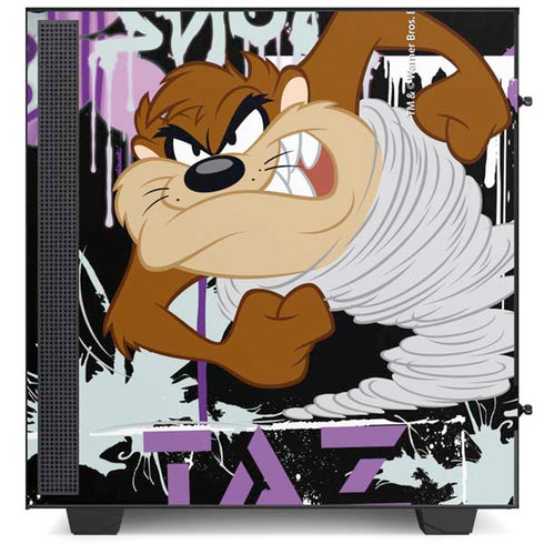 Looney Tunes Splatter Paint Tasmanian Devil NZXT H510 Compact ATX Mid-Tower Case Skin
