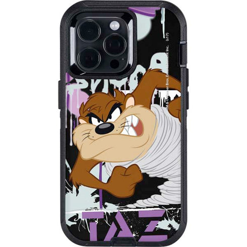 Looney Tunes Splatter Paint Tasmanian Devil Otterbox Defender iPhone Skin