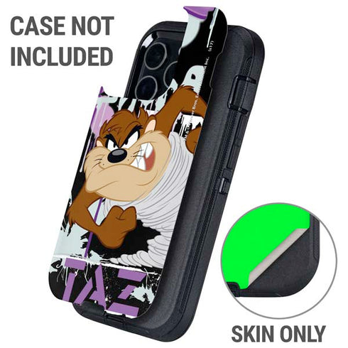 Looney Tunes Splatter Paint Tasmanian Devil Otterbox Defender iPhone Skin