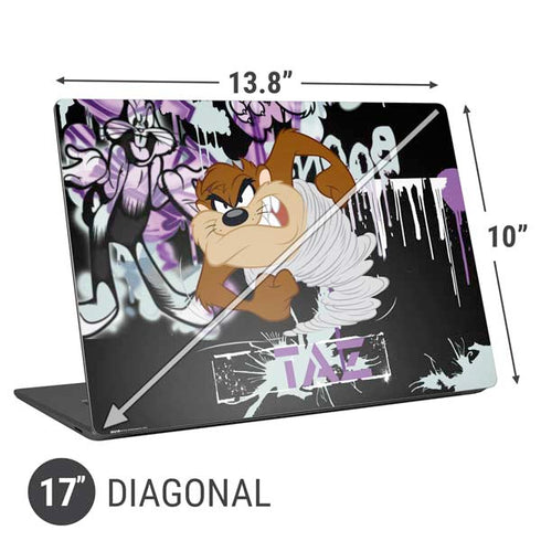 Looney Tunes Splatter Paint Tasmanian Devil Universal Laptop 17in (13.8 x 10in) Skin
