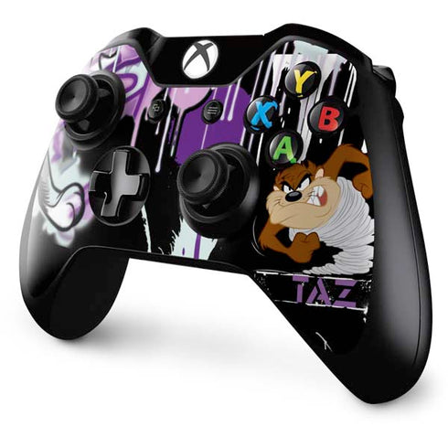 Looney Tunes Splatter Paint Tasmanian Devil Xbox One Controller Skin