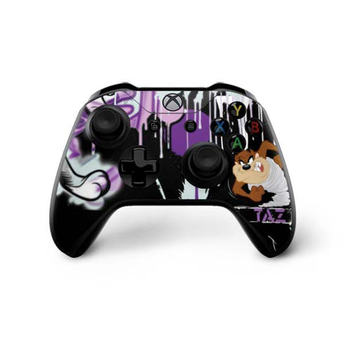 Looney Tunes Splatter Paint Tasmanian Devil Xbox One X Controller Skin