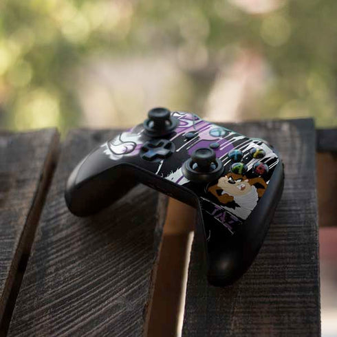 Looney Tunes Splatter Paint Tasmanian Devil Xbox One X Controller Skin