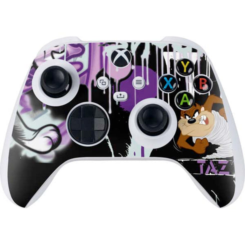 Looney Tunes Splatter Paint Tasmanian Devil Xbox Series S Controller Skin