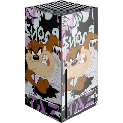 Looney Tunes Splatter Paint Tasmanian Devil Xbox Series X Console Skin