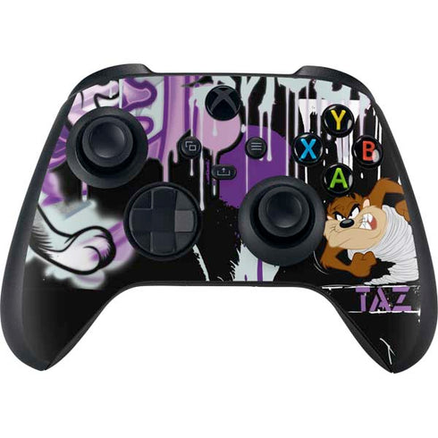 Looney Tunes Splatter Paint Tasmanian Devil Xbox Series X Controller Skin