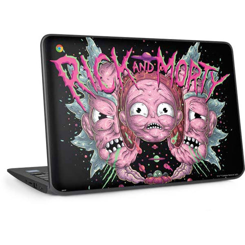 Adult Swim Rick and Morty Split Head Rick HP Chromebook Skin