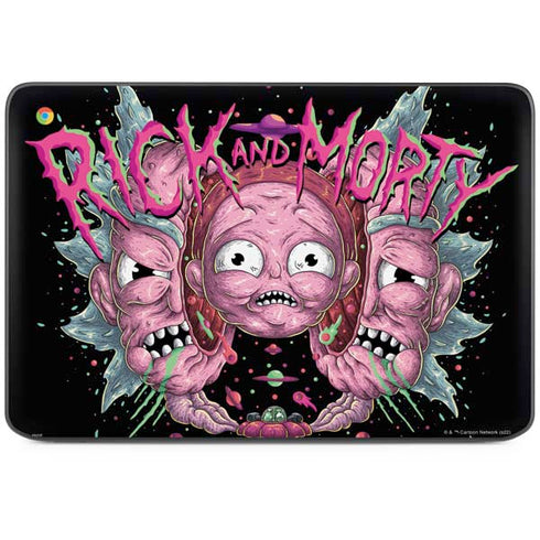 Adult Swim Rick and Morty Split Head Rick HP Chromebook Skin
