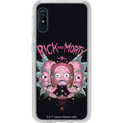 Adult Swim Rick and Morty Split Head Rick Galaxy A10e Clear Case