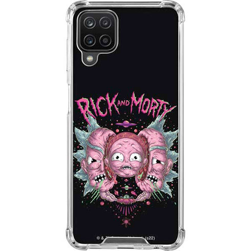Adult Swim Rick and Morty Split Head Rick Galaxy A12 Clear Case