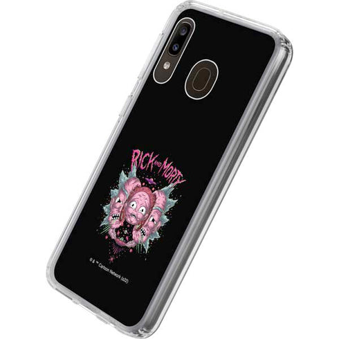 Adult Swim Rick and Morty Split Head Rick Galaxy A20 Clear Case