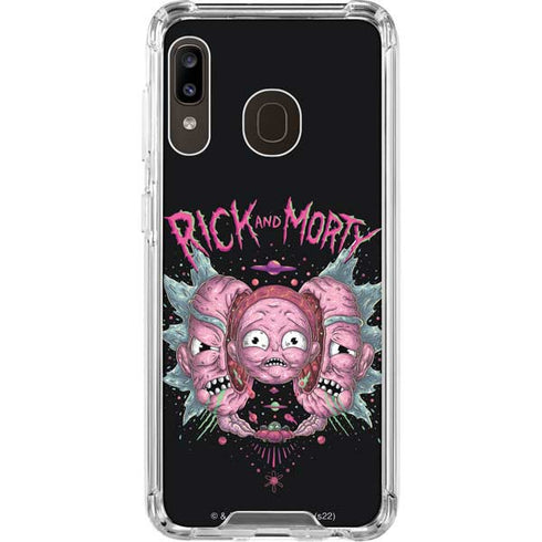 Adult Swim Rick and Morty Split Head Rick Galaxy A30 Clear Case