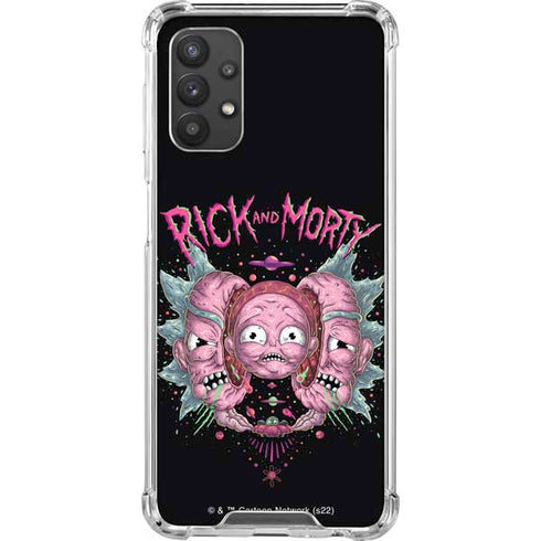 Adult Swim Rick and Morty Split Head Rick Galaxy A32 5G Clear Case