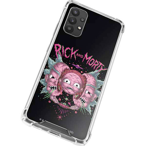Adult Swim Rick and Morty Split Head Rick Galaxy A32 5G Clear Case