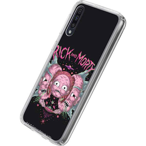 Adult Swim Rick and Morty Split Head Rick Galaxy A50 Clear Case