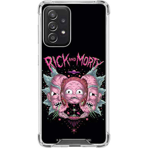 Adult Swim Rick and Morty Split Head Rick Galaxy A52 5G Clear Case