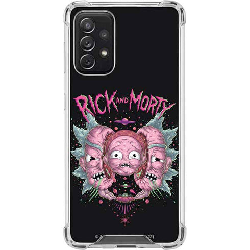 Adult Swim Rick and Morty Split Head Rick Galaxy A72 5G Clear Case