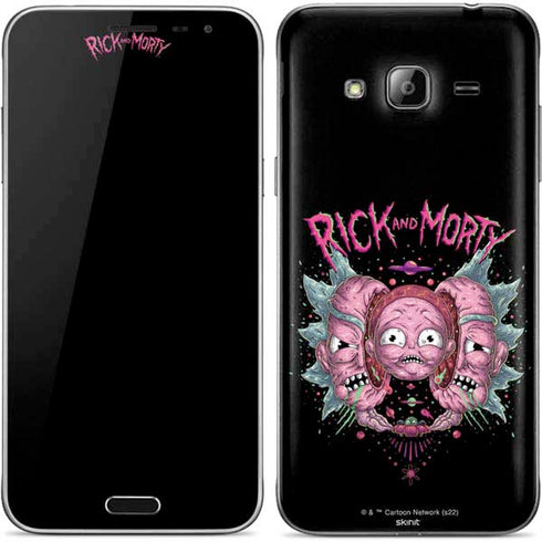 Adult Swim Rick and Morty Split Head Rick Galaxy J3 Skin