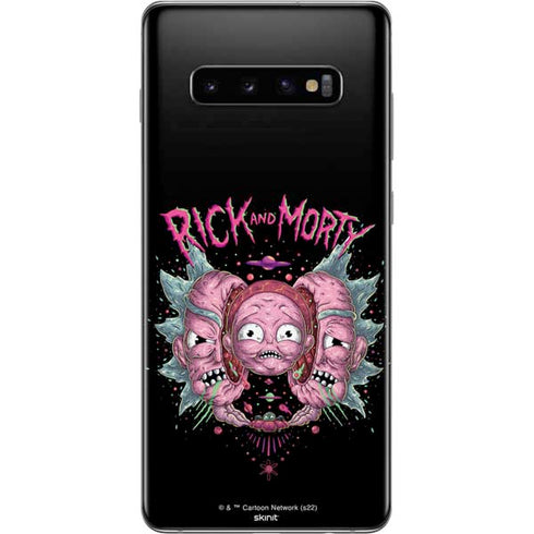 Adult Swim Rick and Morty Split Head Rick Galaxy S10 Plus Skin