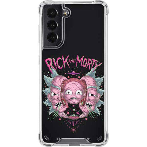 Adult Swim Rick and Morty Split Head Rick Galaxy S21 5G Clear Case