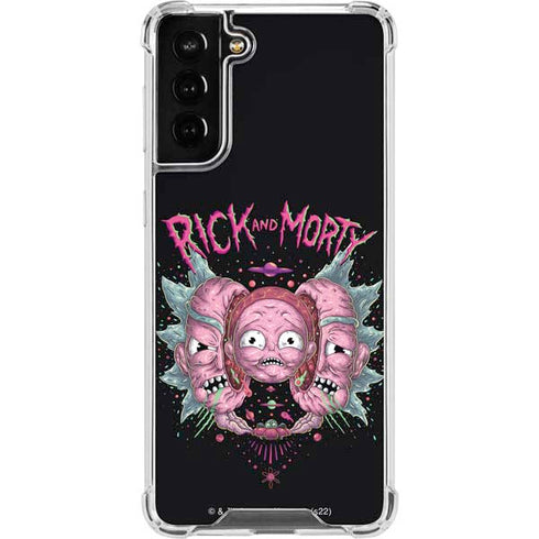 Adult Swim Rick and Morty Split Head Rick Galaxy S21 FE Clear Case