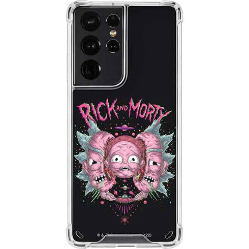 Adult Swim Rick and Morty Split Head Rick Galaxy S21 Ultra 5G Clear Case