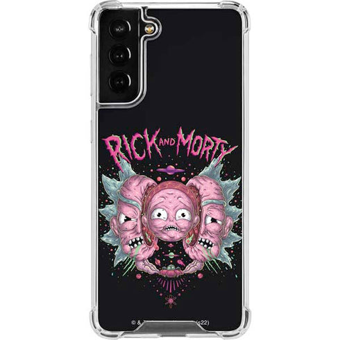 Adult Swim Rick and Morty Split Head Rick Galaxy S22 Plus Clear Case