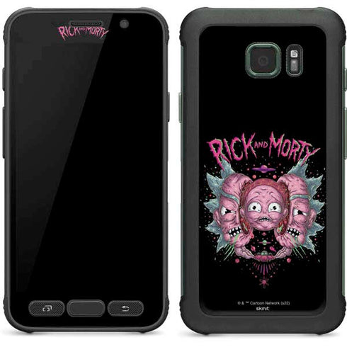 Adult Swim Rick and Morty Split Head Rick Galaxy S7 Active Skin