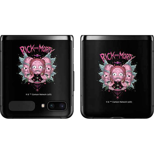 Adult Swim Rick and Morty Split Head Rick Galaxy Z Flip Skin