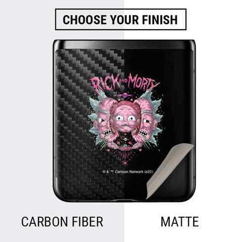 Adult Swim Rick and Morty Split Head Rick Galaxy Z Flip Skin