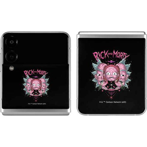 Adult Swim Rick and Morty Split Head Rick Galaxy Z Flip4 5G Skin