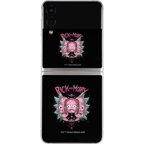 Adult Swim Rick and Morty Split Head Rick Galaxy Z Flip4 5G Skin