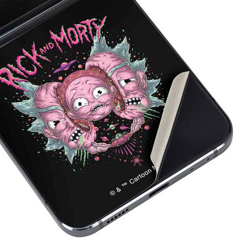 Adult Swim Rick and Morty Split Head Rick Galaxy Z Flip5 5G Skin