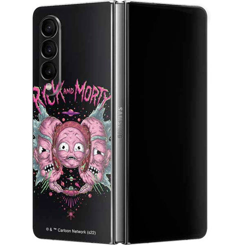 Adult Swim Rick and Morty Split Head Rick Galaxy Z Fold4 5G Skin