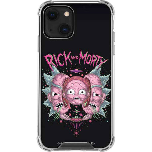 Adult Swim Rick and Morty Split Head Rick iPhone 13 Mini Clear Case