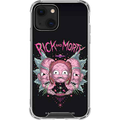 Adult Swim Rick and Morty Split Head Rick iPhone 14 Clear Case