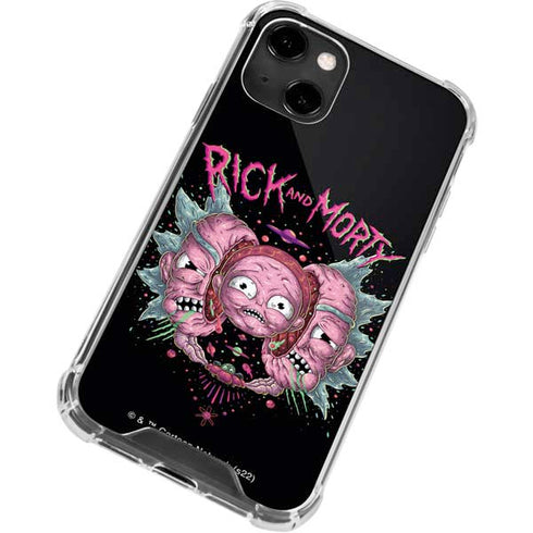 Adult Swim Rick and Morty Split Head Rick iPhone 14 Clear Case