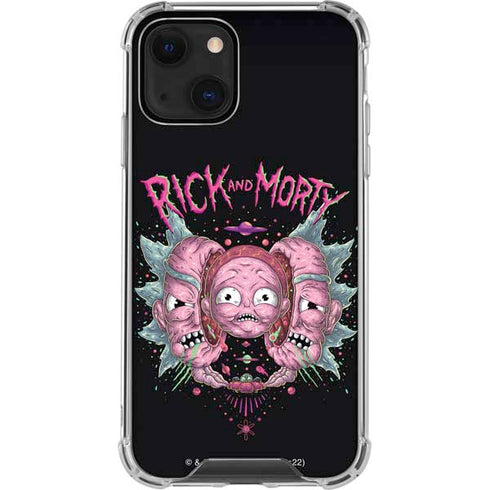 Adult Swim Rick and Morty Split Head Rick iPhone 14 Plus Clear Case